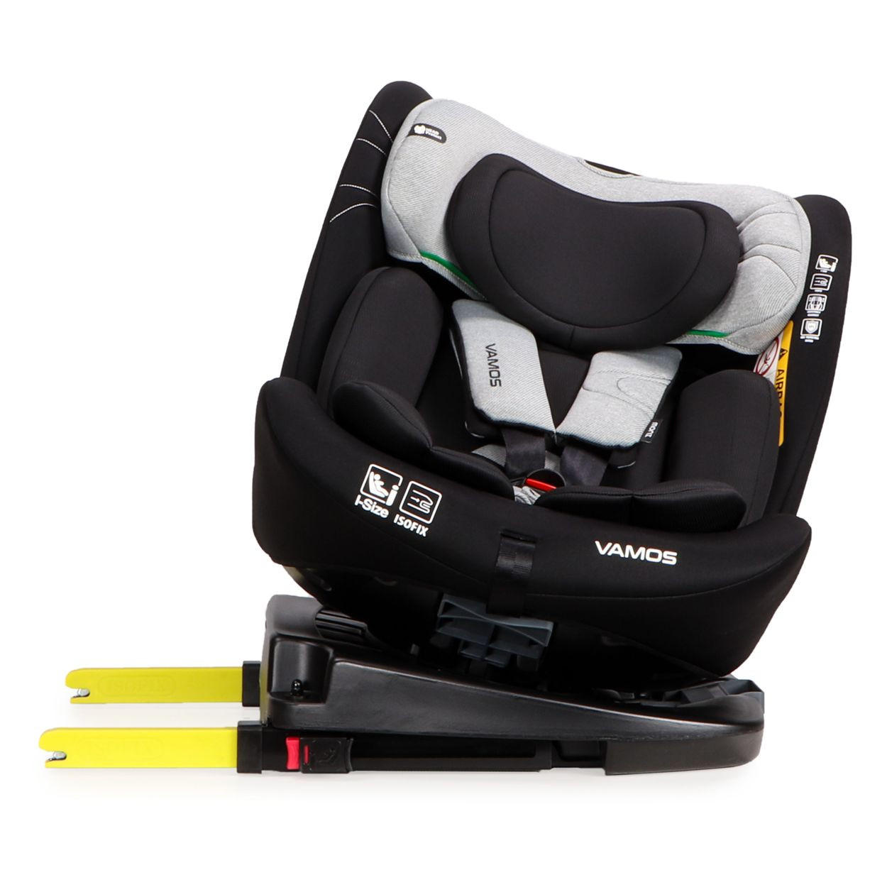 KINDERSITZ Vamos i-Size grau (40-150cm) Gruppe 0/1/2/3 Isofix Top Tether Gurt - Grau, Kunststoff (45/69/56cm) - Moni