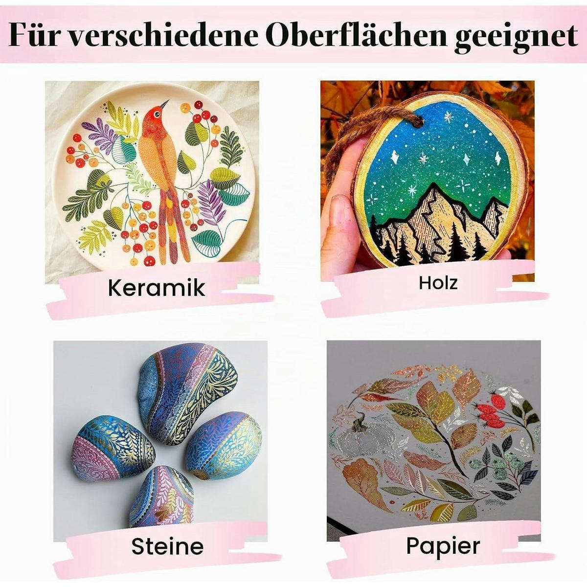ACRYLSTIFTE 30er Set Metallic Dual Tip - Multicolor, Kunststoff (10/2/15cm)