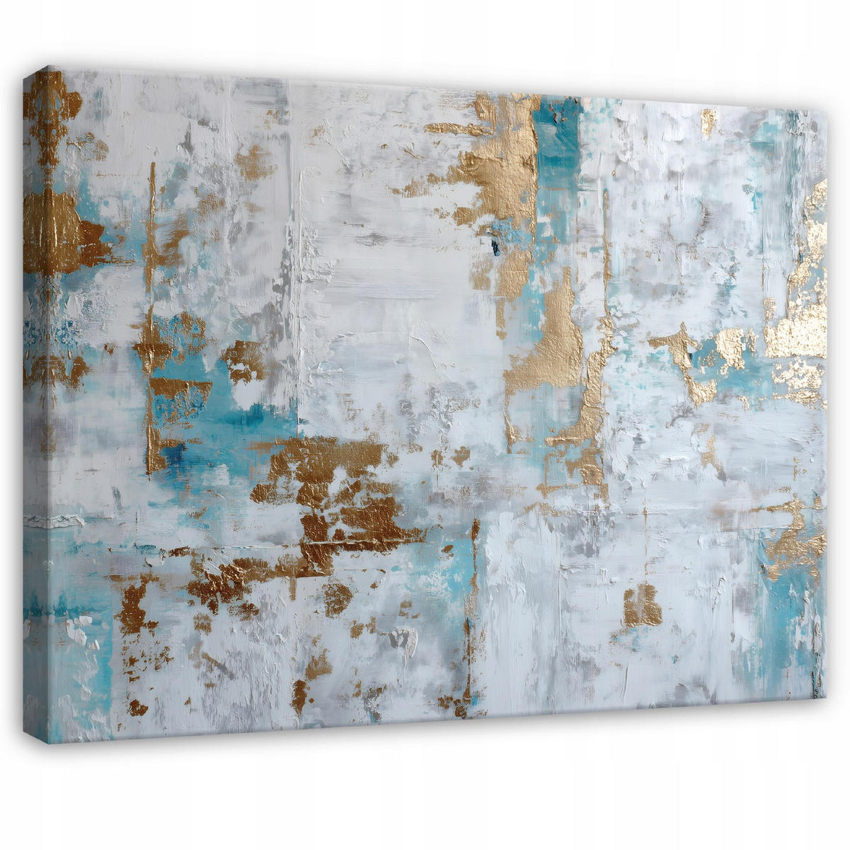 LEINWANDBILD Marmor Abstrakt Grau 120x80 cm - Multicolor, Holzwerkstoff (120/80cm) - Wallarena