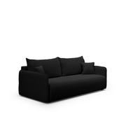 POHOVKA Claudio 3MÍSTNÁ Černá - černá, dřevo (216/86/105cm) - Petits-meubles