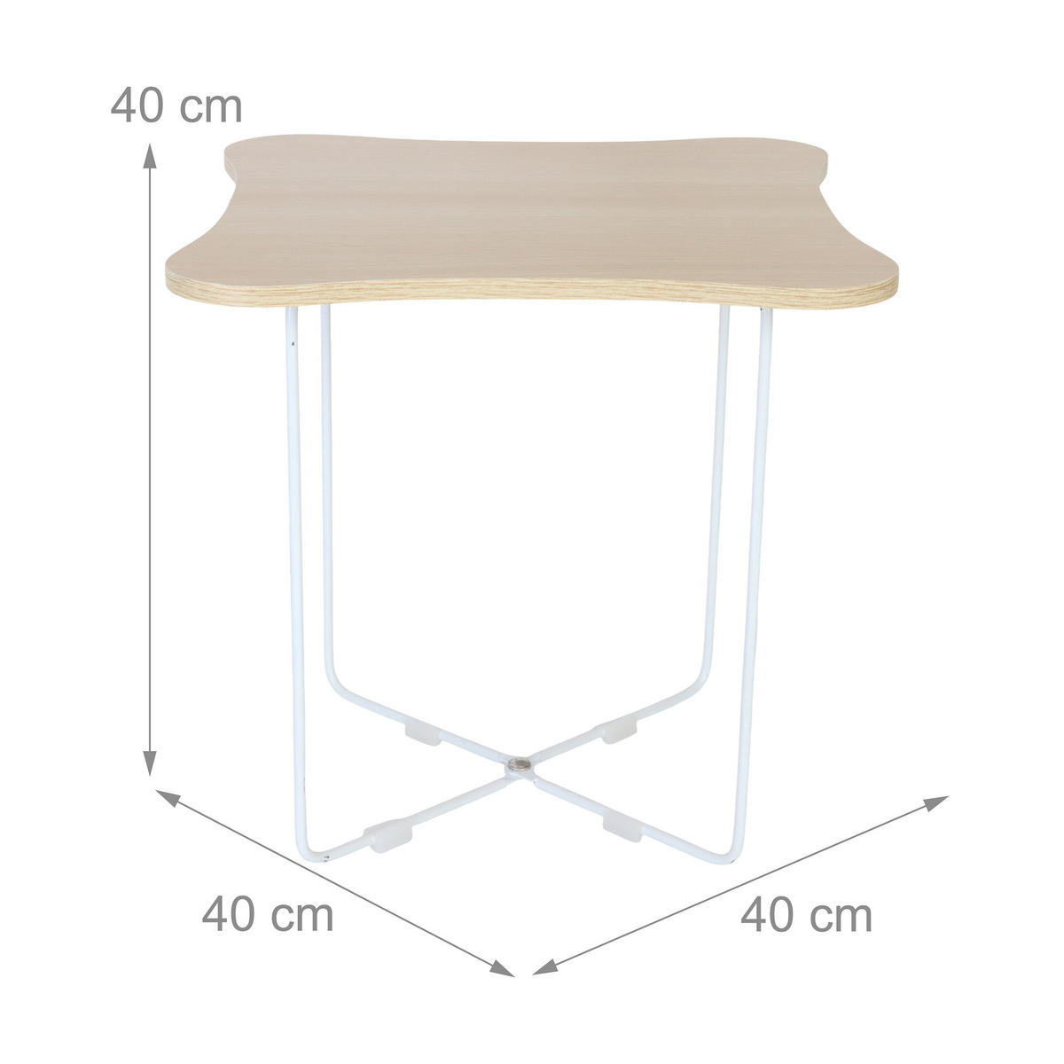 BEISTELLTISCH - Multicolor, Holzwerkstoff/Kunststoff (40/40/40cm) - Relaxdays