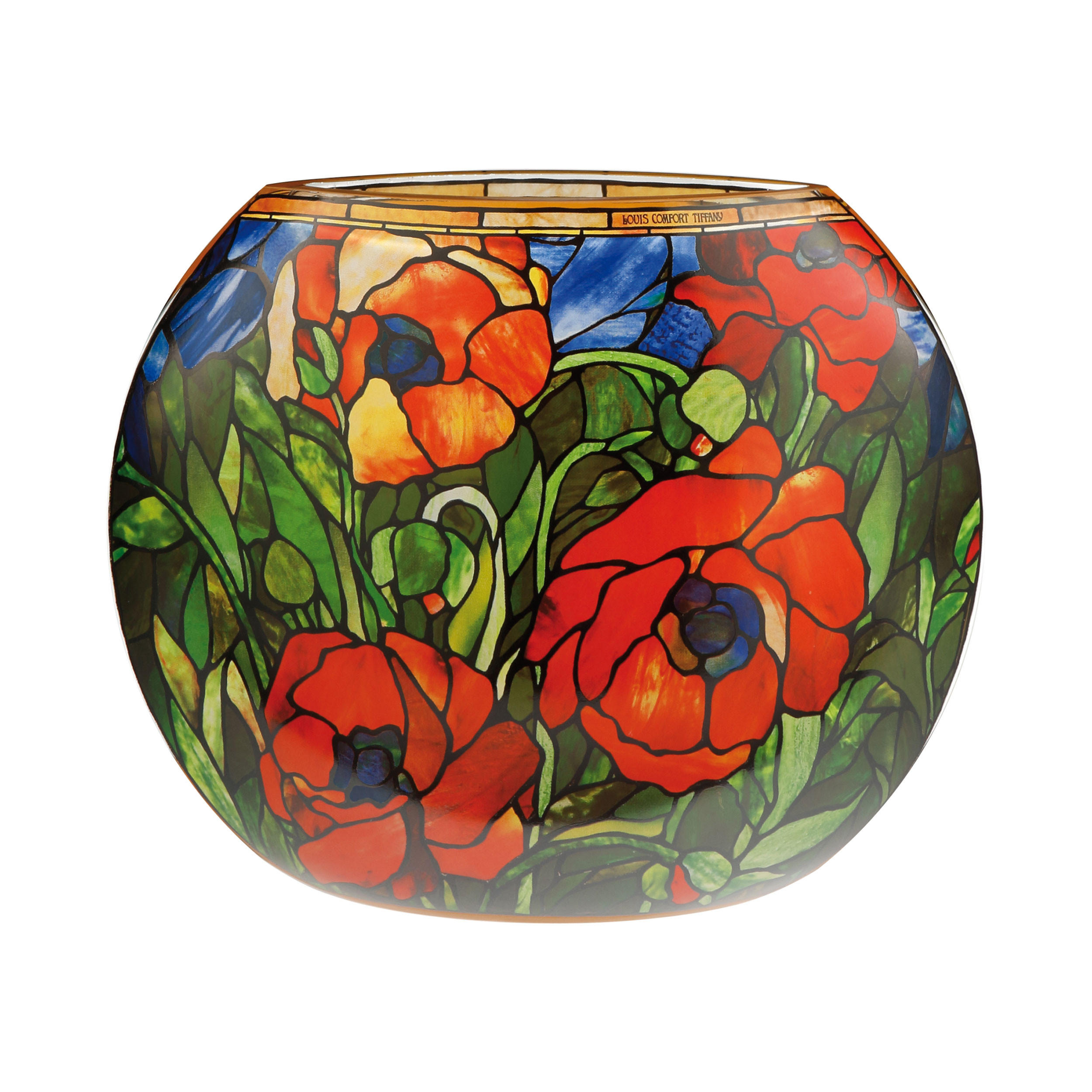 VASE Louis Comfort Tiffany - Orientalische Mohnblume, Glas, Bunt, 22 cm - Multicolor, Glas (22cm) - Goebel