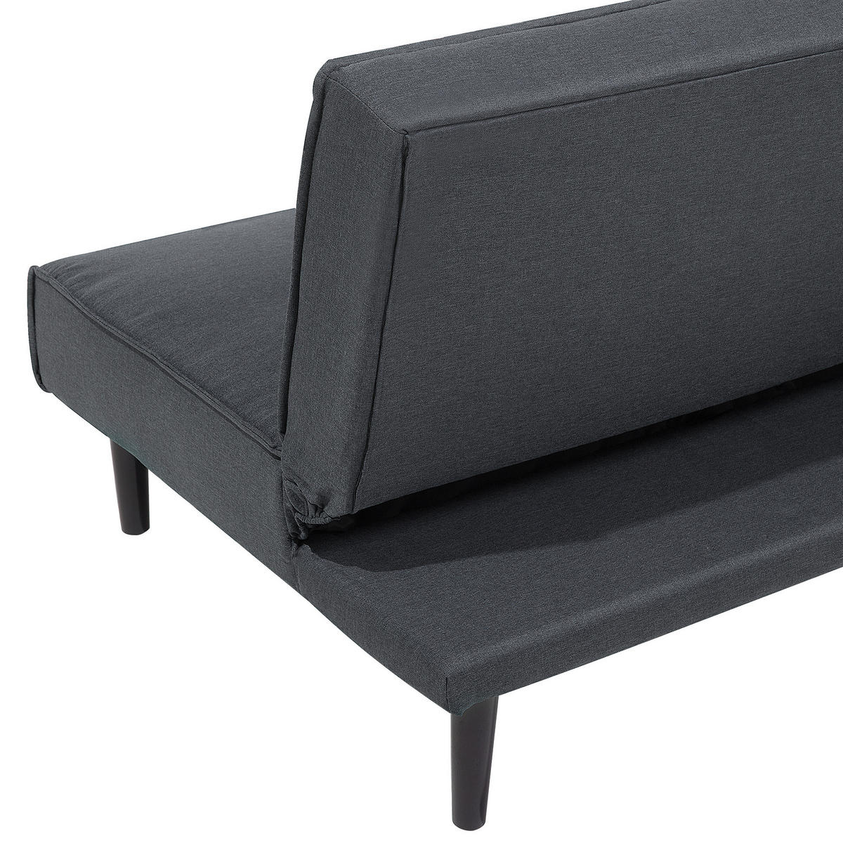 3-SITZER-SCHLAFSOFA Polyester Grau Visby - Dunkelgrau, Textil (180/80/92cm) - Beliani