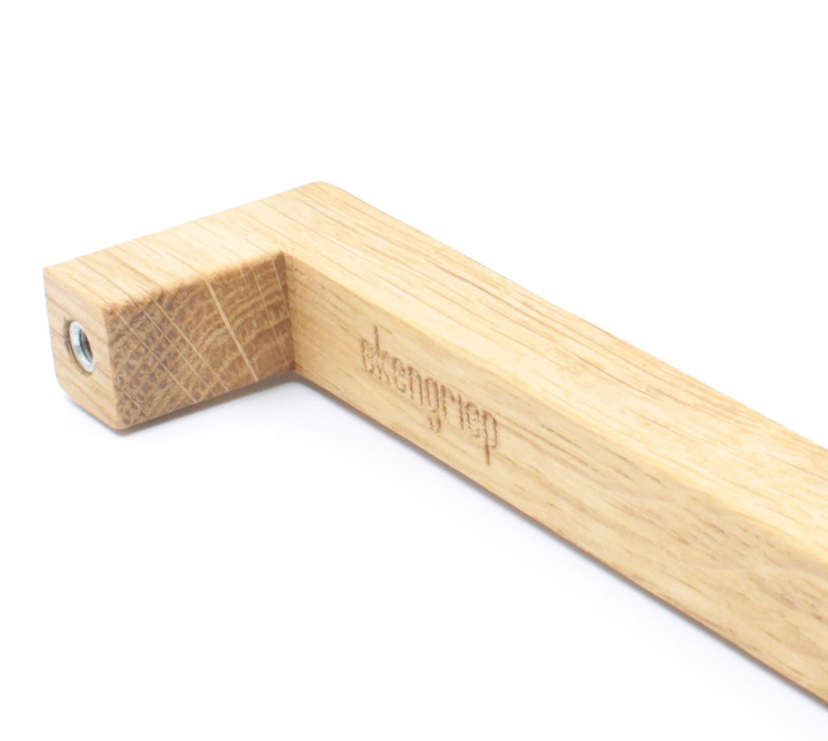 MÖBELGRIFF BA 256mm, Holzgriff Eiche massiv, Schrankgriff, Türgriff - Naturfarben, Holz (1.4/3.5/27cm)