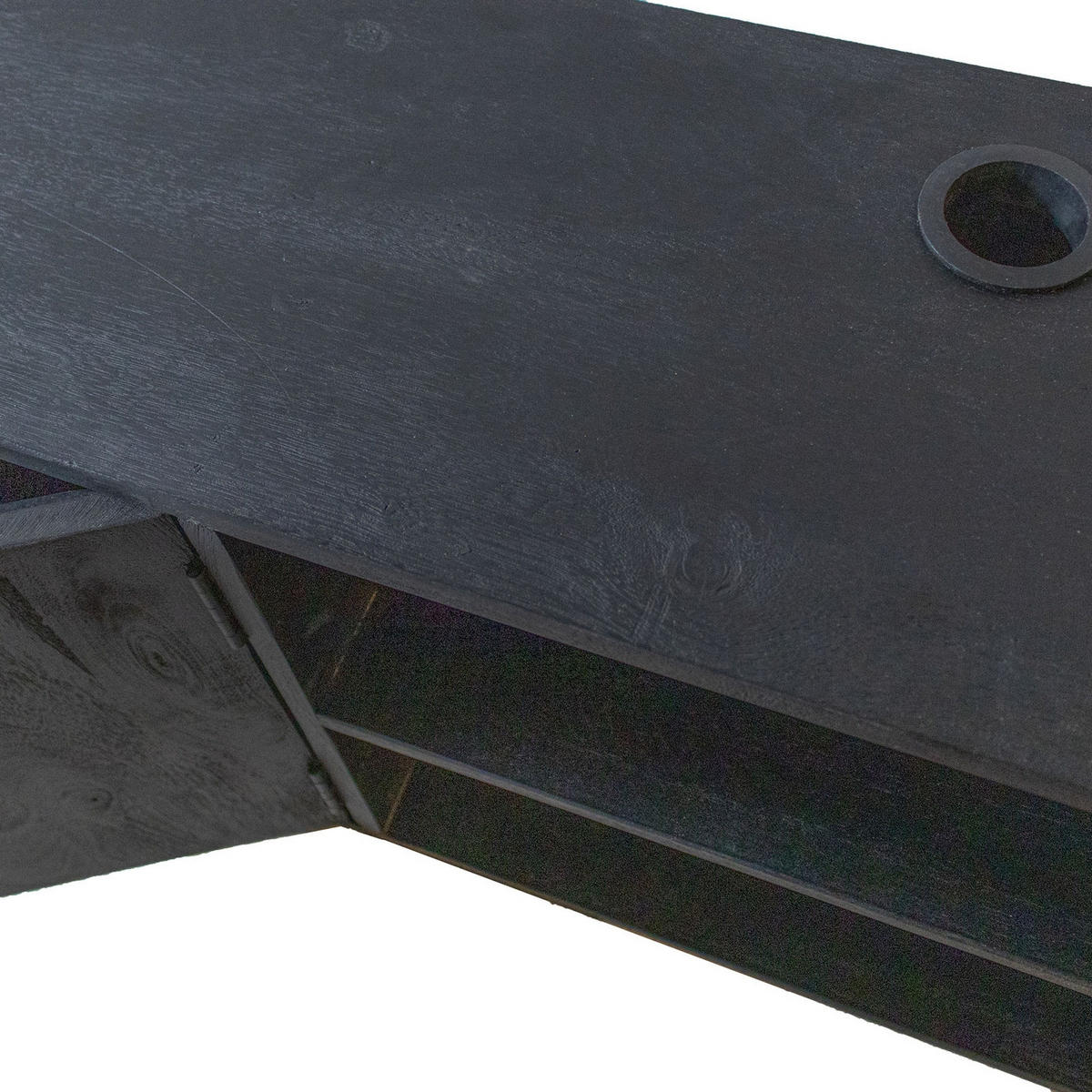 TV-MÖBEL schwebend 3-türig 200cm, schwarz - Schwarz, Metall (200/40/30cm) - Giga Meubel