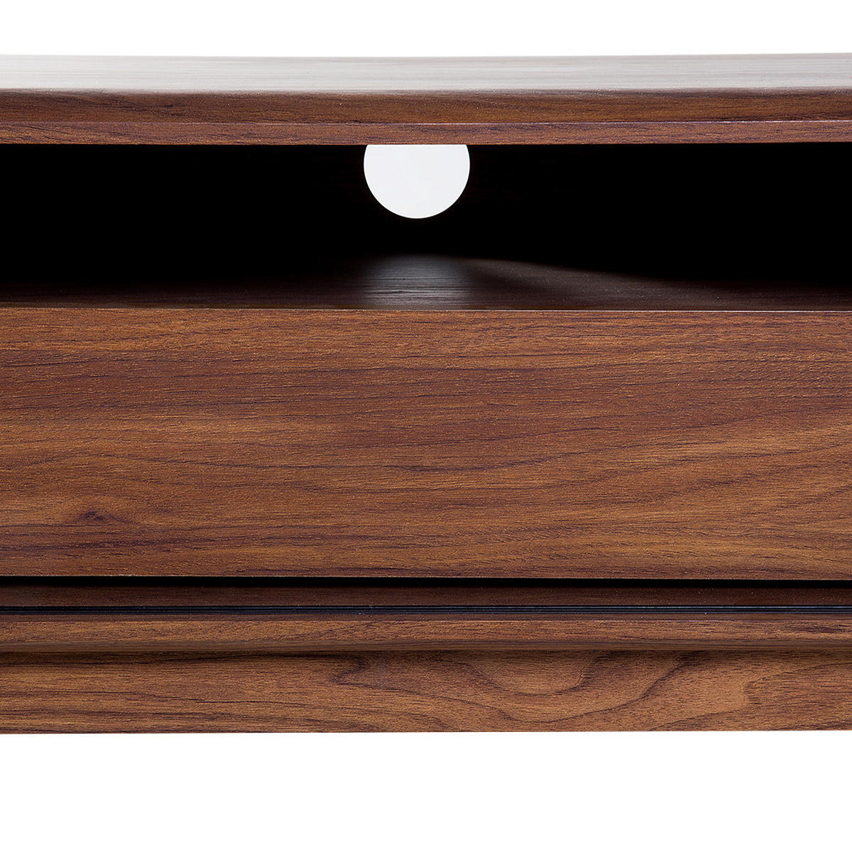 TV-MÖBEL Dunkelbraun DETROIT 35/149/44 cm - Dunkelbraun, Holzwerkstoff (149/44/35cm) - Beliani