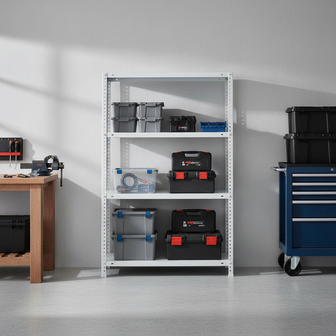 SCHRAUBREGAL PANDA MID | HxBxT 150x100x40cm | 4 Fachböden | Fachlast 75kg | Weiß - Weiß, Metall (100/150/40cm) - PROREGAL