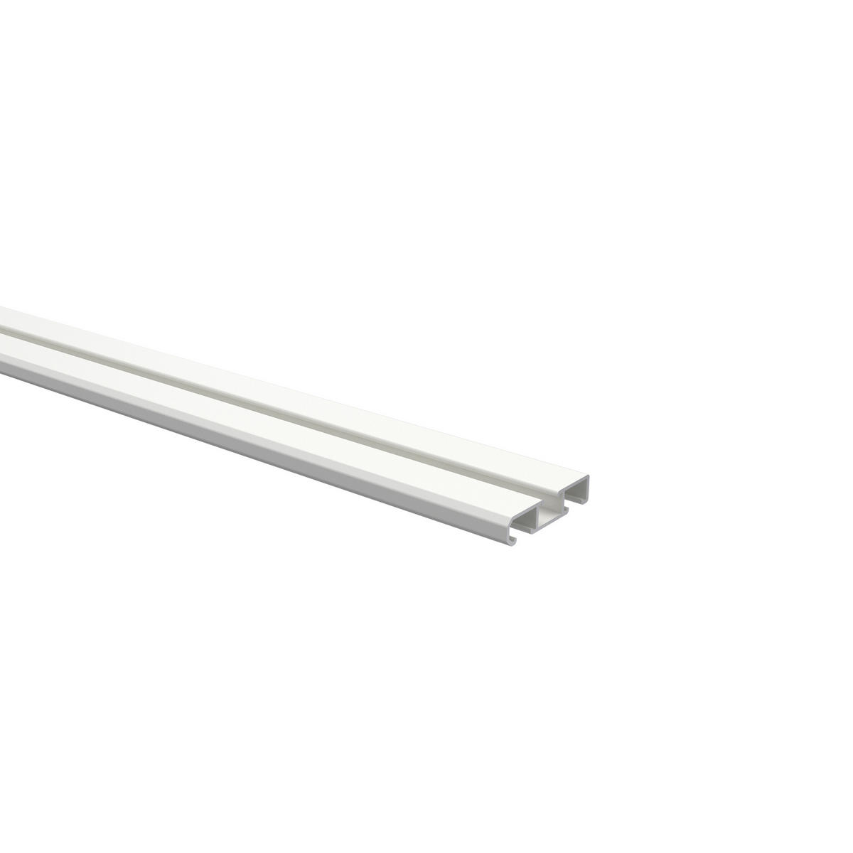 GARDINENSCHIENE Slimline 100 cm, 1-/2-läufig Weiß - Weiß, Metall (4/1.1/100cm) - INTERDECO