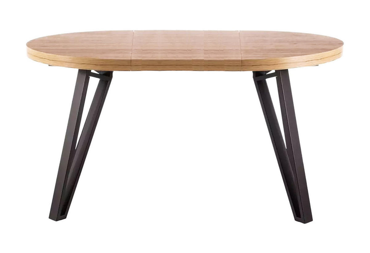 ESSTISCH Galaxy Eiche Artisan / Schwarz 100-168 / 100 / 76cm - Schwarz/Braun, Holz/Holzwerkstoff (100/168/76cm) - Feldmann-Wohnen