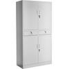 AKTENSCHRANK ,180 x 80 x 40 cm,hellgrau - Hellgrau, Metall (40/180/80cm) - tectake