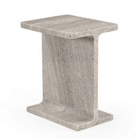 BEISTELLTISCH aus Marmor L38 cm - HYPPOLITE - Beige, Naturmaterialen (49/49/46cm) - Signature
