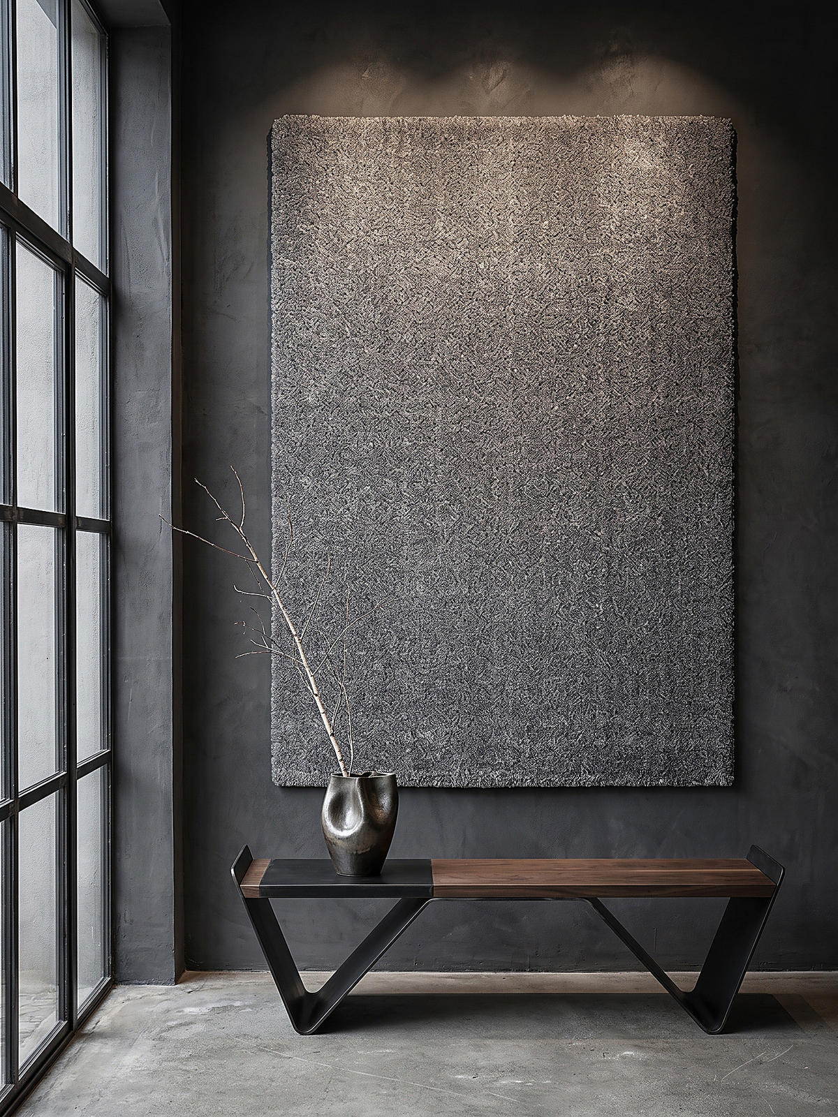 TEPPICH Hochflor ZINAL Uni Polyester Grau 200 x 290 cm - Grau, Textil (200/290cm) - KADIMA DESIGN