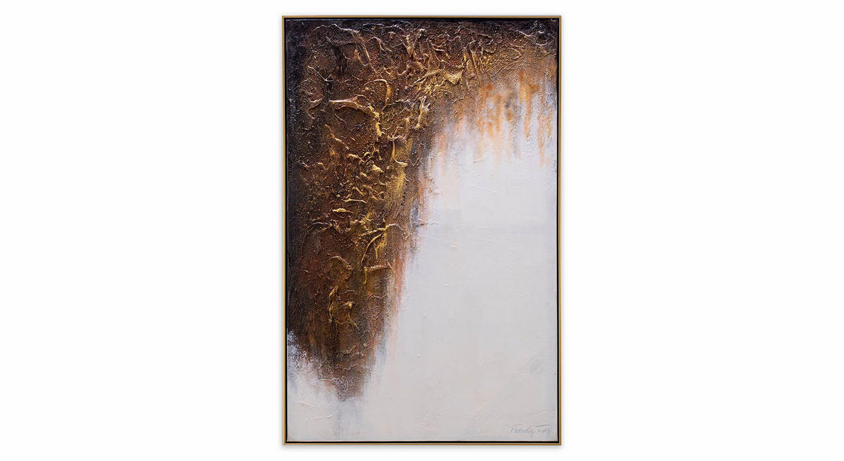 ACRYLBILD HANDGEMALT 60/90 cm - Schwarz/Weiß, Textil (60/90cm) - KUNSTLOFT
