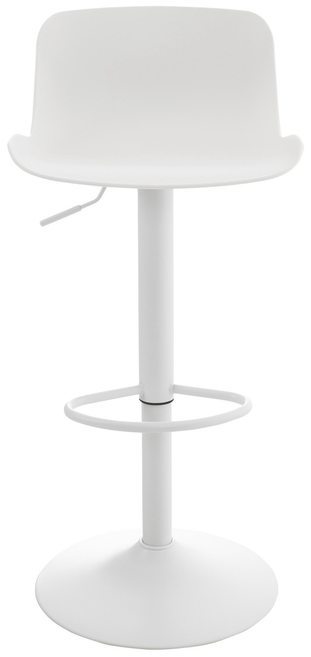 BARHOCKER Kunststoff weiß - Walnussfarben/Weiß, Kunststoff/Metall (44/81/44cm) - CLP