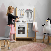 KINDERKÜCHE Molly Grau/Weiß Echtholz/MDF - Grau, Holz (60/30cm)