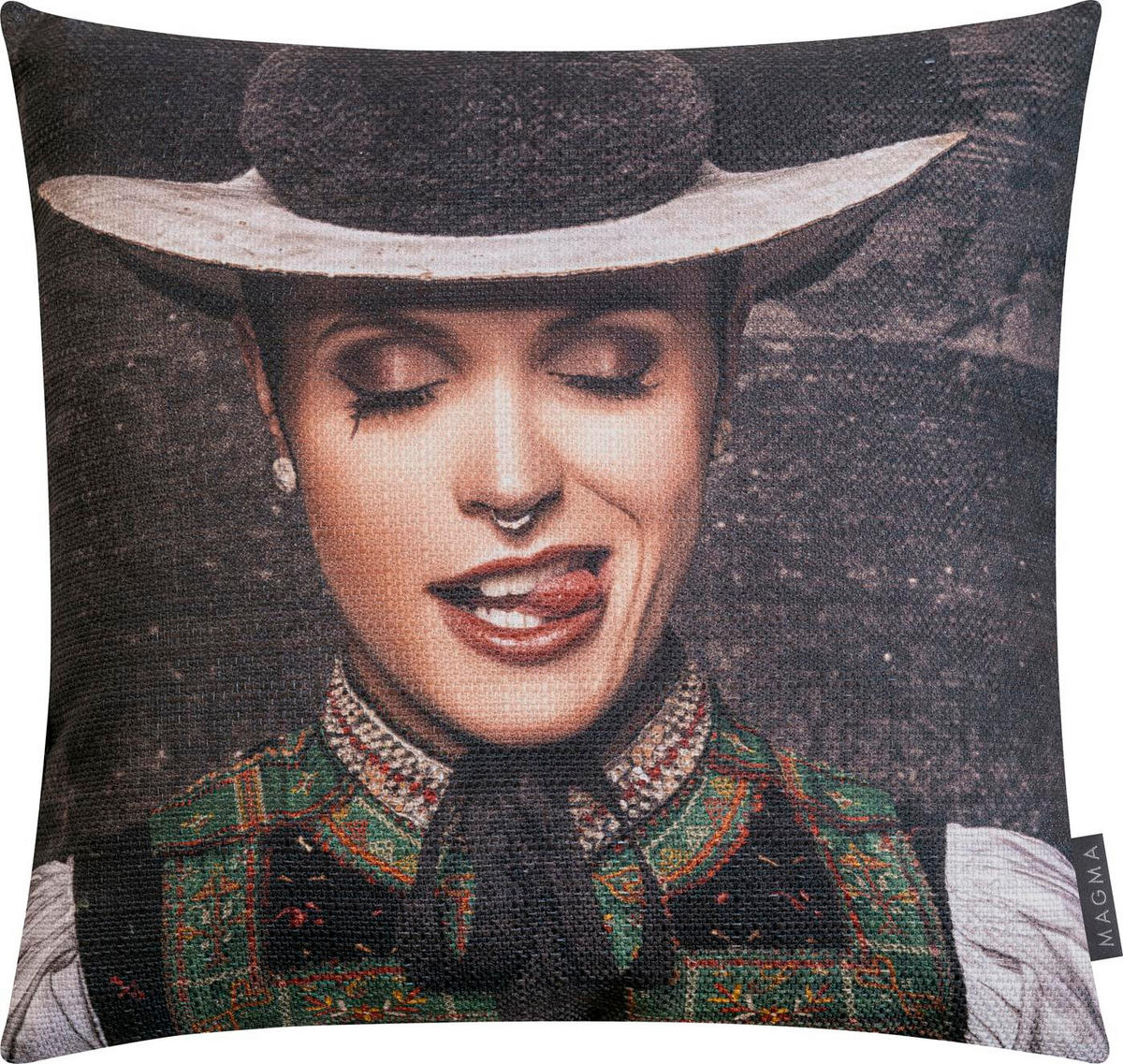 KISSENHÜLLE Artwood Boss Lady - Schwarz, Textil (45/45cm) - Magma Heimtexx