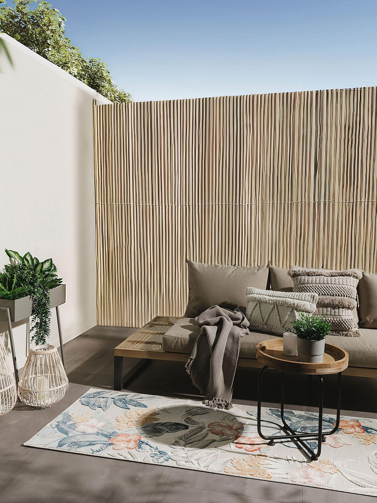 Outdoorläufer Flora Multicolor 80x250 cm - Creme, Kunststoff (80/250cm) - benuta