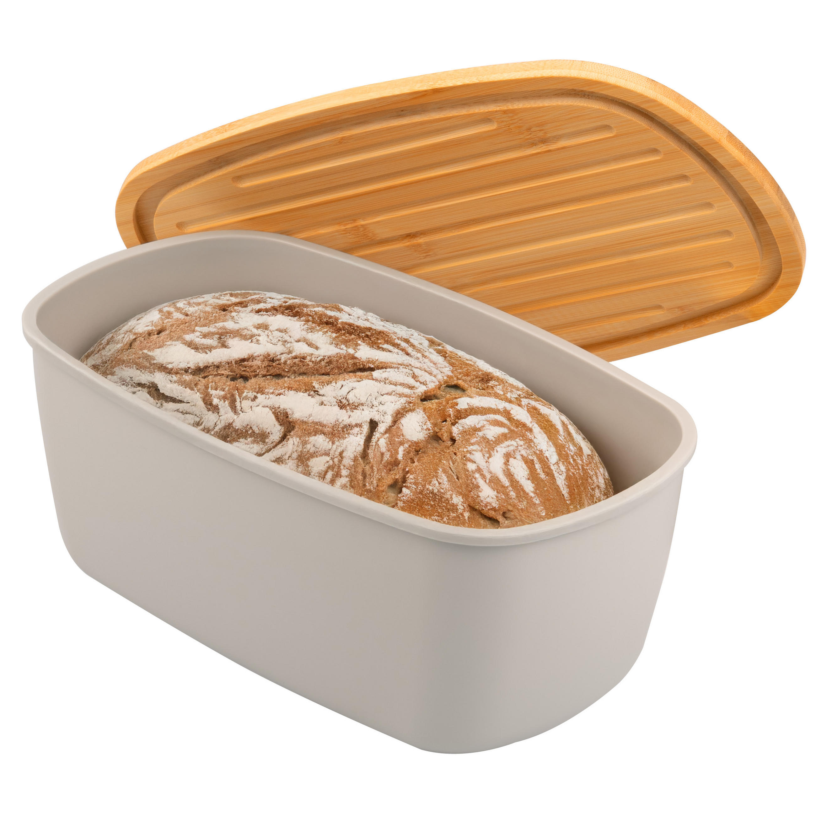 BROTKASTEN, grau - Grau, Kunststoff (22.5/13.5/37cm) - bremermann