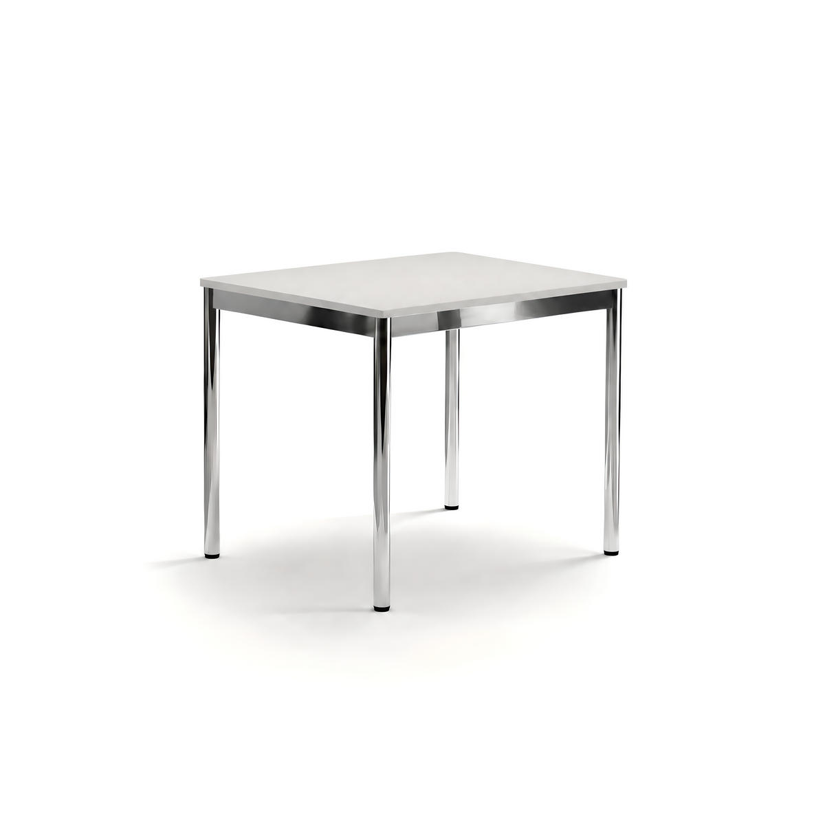 SCHREIBTISCH VST1 100 x 100 cm Lichtgrau – höhenverstellbar - Chromfarben/Grau, Holzwerkstoff (100/100/75.5cm) - Versee