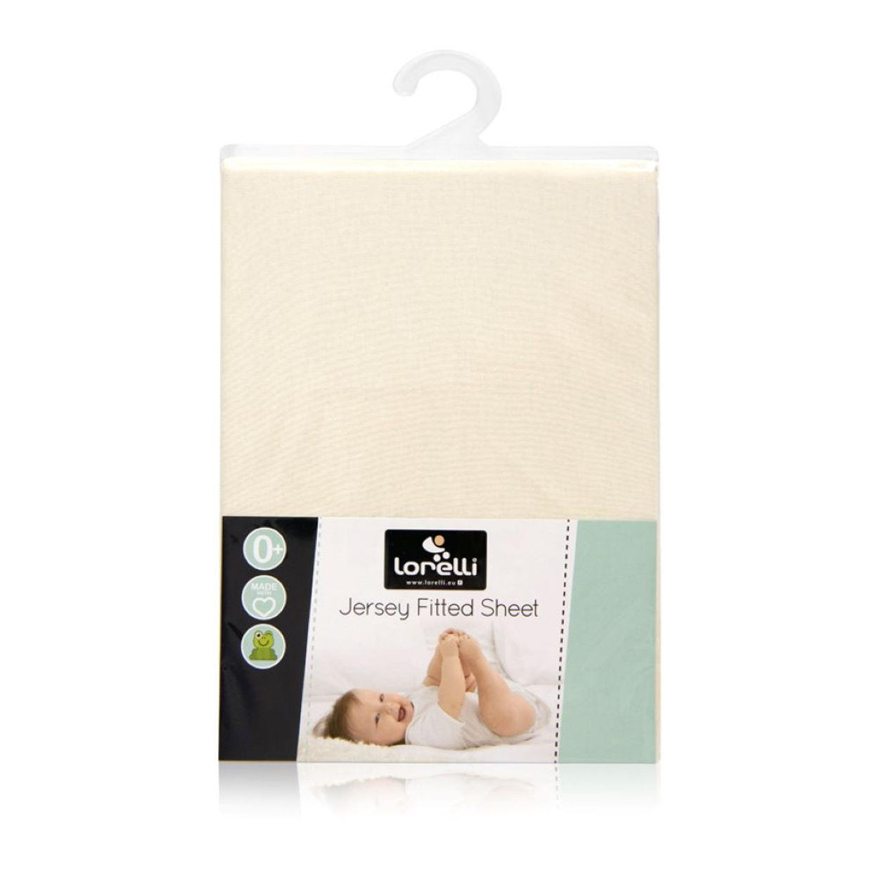 SPANNBETTTUCH Jersey 60 x 120 cm beige Baumwolle, Gummizug, hautfreundlich, atmungsaktiv, 100% Baumwolle - Beige, Textil (60/120cm) - Lorelli