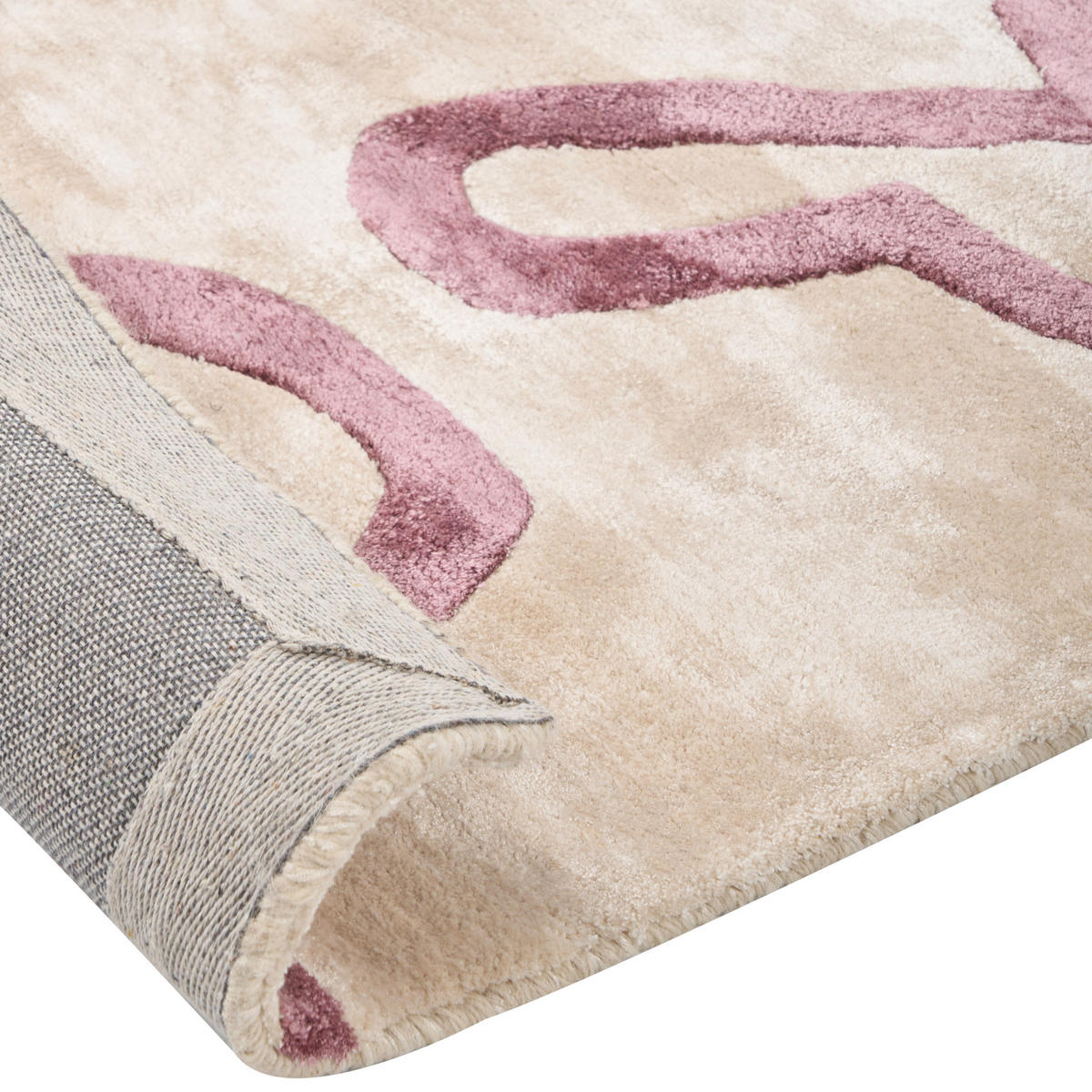 KOBEREC Béžový 160/230 cm Viskóza Kappar - béžová, textil (160/230cm) - Beliani