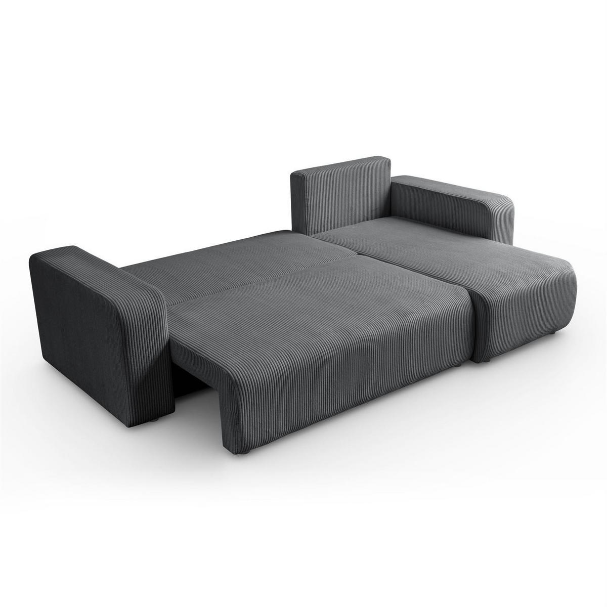 Ecksofa PRESTIGE L, Poso 60 - Grau, Textil (247/143cm) - Lookway