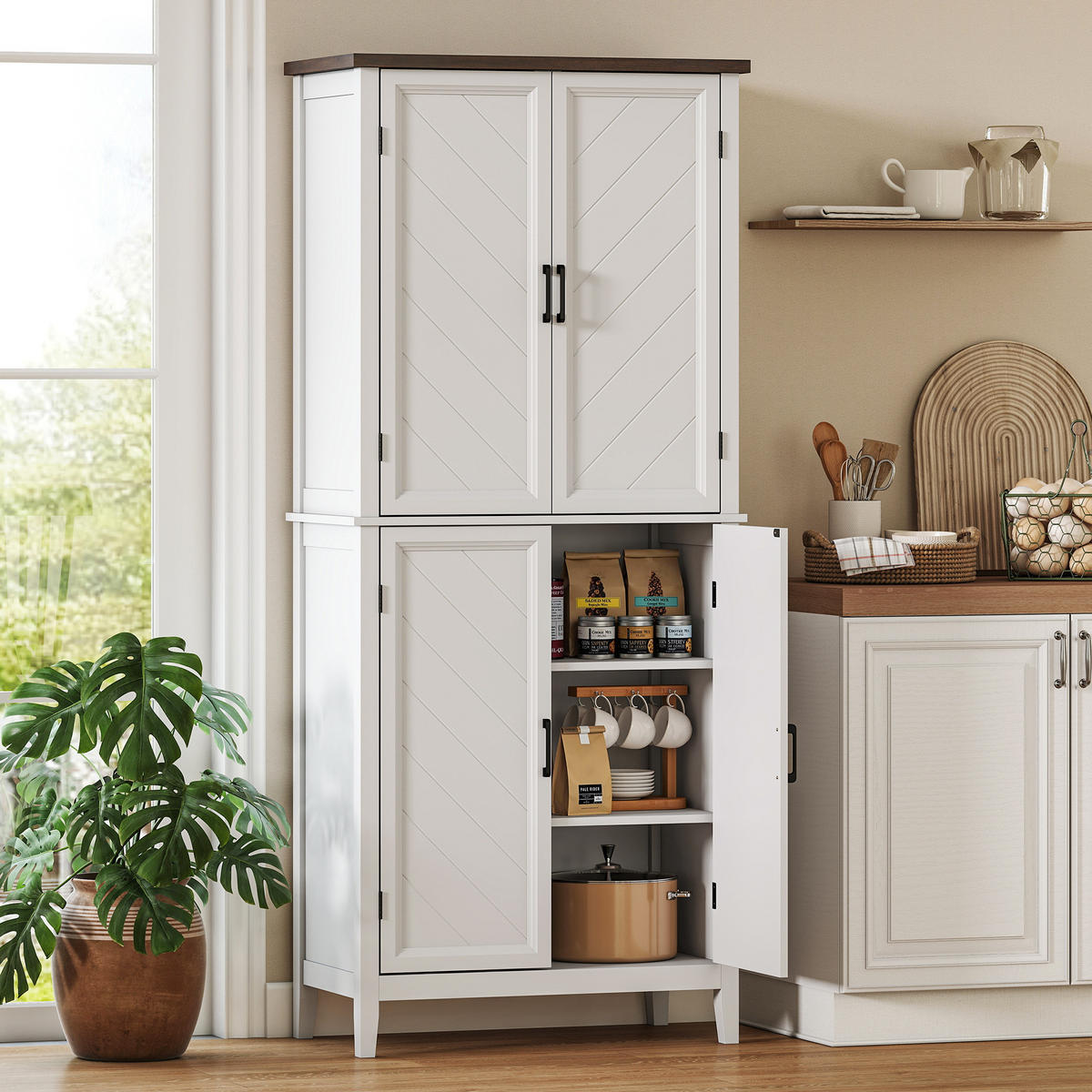 HIGHBOARD DE-11326 6 Ebenen Weiß - Weiß, Holzwerkstoff (40/178.5/76cm) - ComfortXL