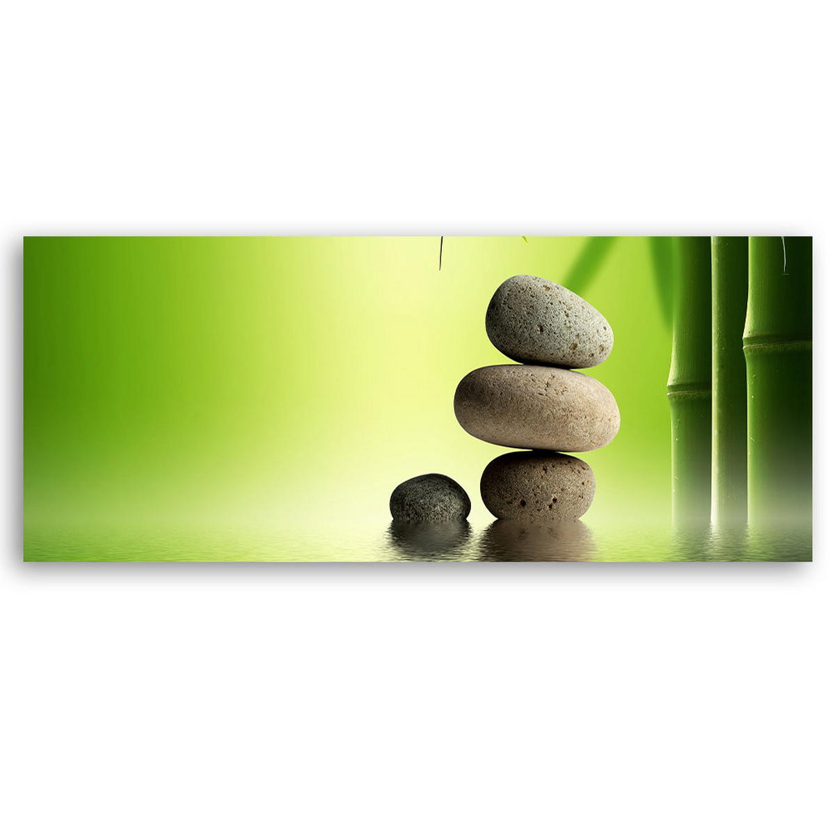 KUNSTDRUCK Grün 90/30 cm - Grün, Textil (90/30cm) - KUNSTLOFT