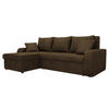 ECKSOFA Kris Lux - Schwarz/Braun, Holz/Kunststoff (238/147cm) - MIRJAN24