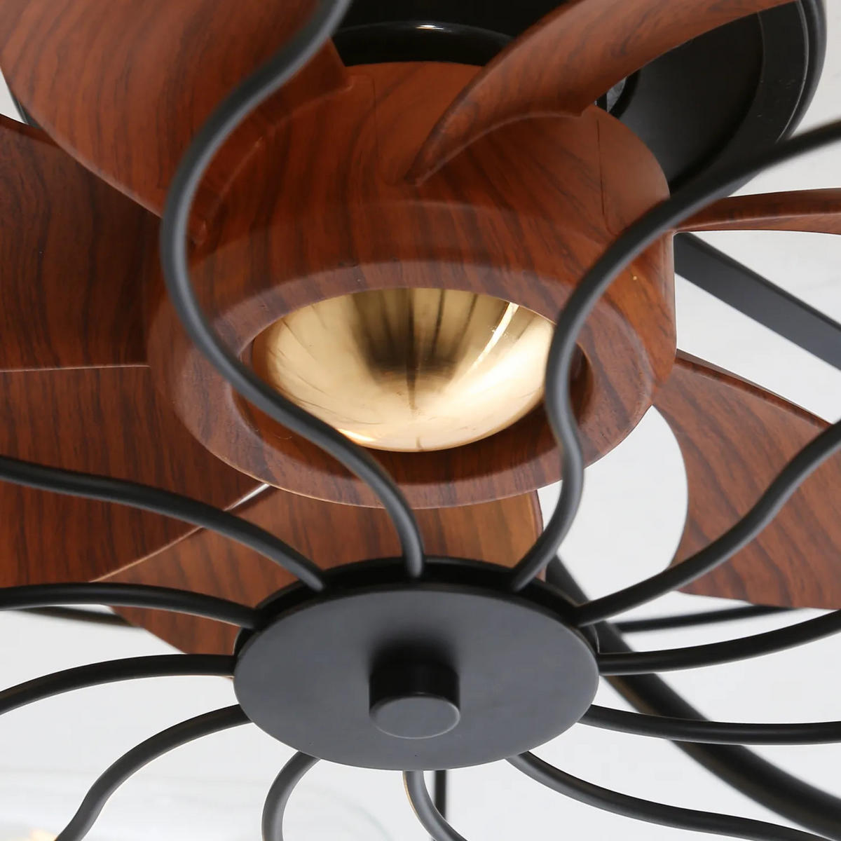 DECKENVENTILATOR DE-16317 20 Zoll Industrie mit Käfig & 7 Flügeln Schwarz - Schwarz, Kunststoff/Metall (50.8/50.8/25cm) - ComfortXL