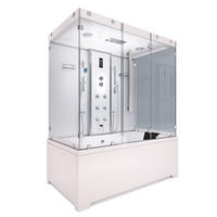 DAMPFDUSCHE Whirlpool K80-WS-EH-B-SC - Weiß, Glas/Kunststoff (180/100/228cm) - AcquaVapore by Sandra Jentho