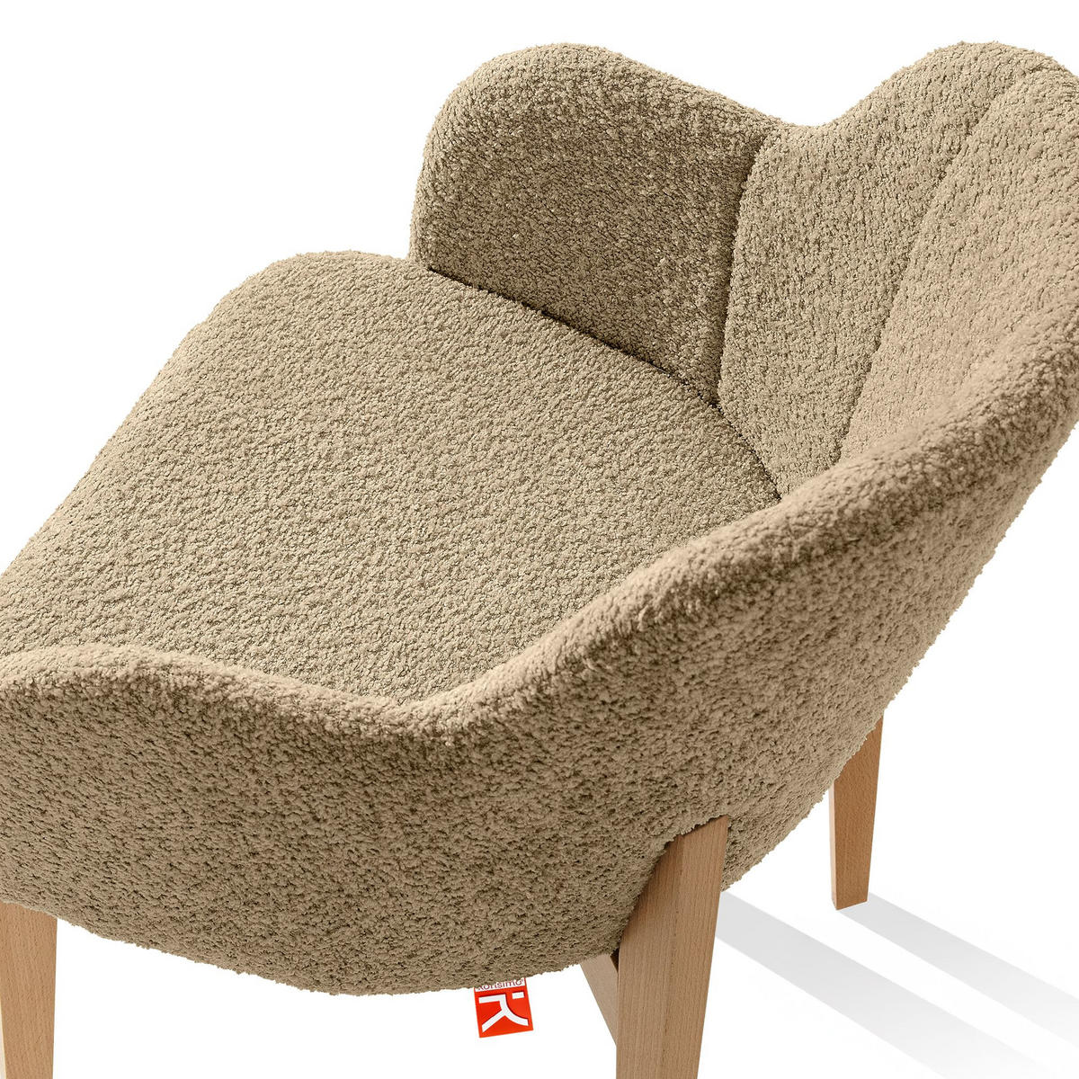 POLSTERSTUHL LONIS Esszimmerstühle 2er Set - Eichefarben/Braun, Holz/Textil (55/82/54cm) - KONSIMO®