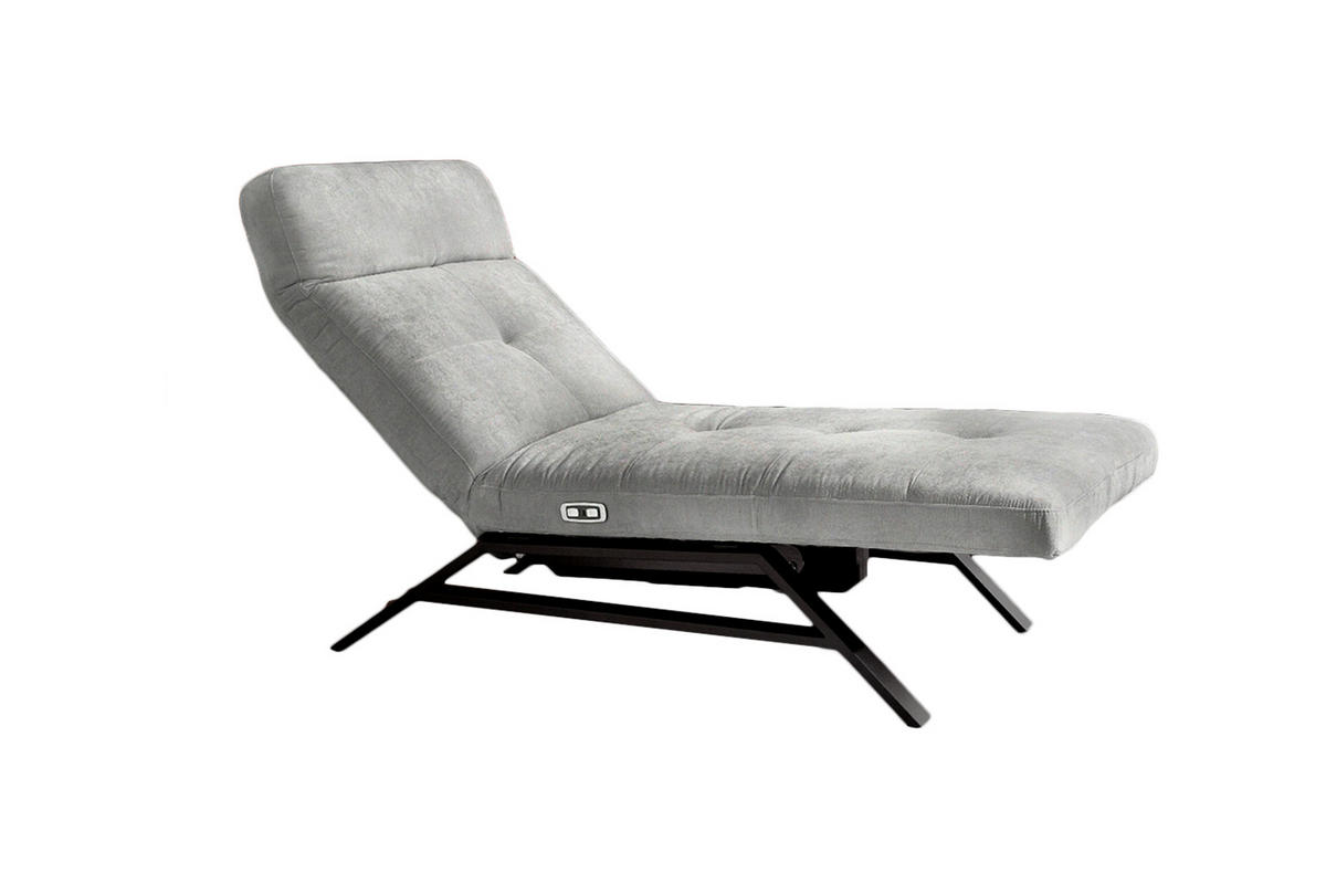 LIEGE AMERIVA Silber Velvet - Silberfarben/Schwarz, Textil (80/110/158cm) - KAWOLA