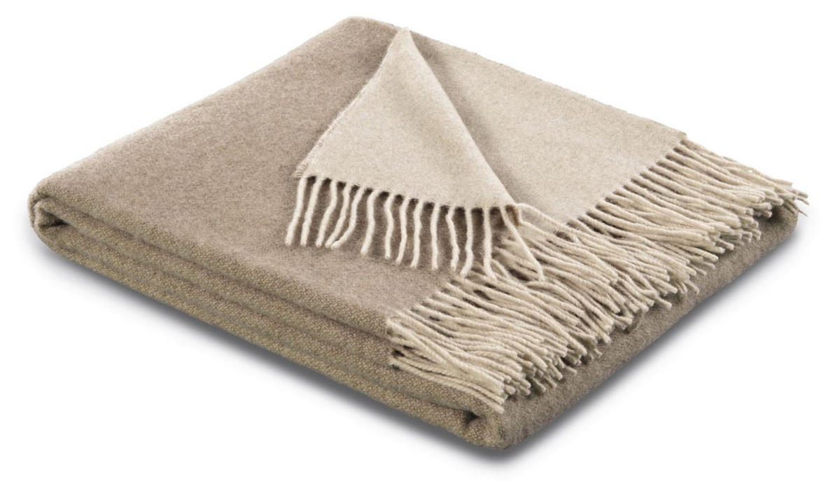 TAGESDECKE Plaid natur-sand 130 x 170cm - Sandfarben, Textil (130/170cm) - Biederlack