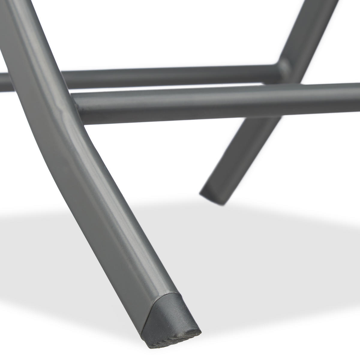 BALKONTISCH - Grau, Glas/Metall (70/70/70cm) - Relaxdays