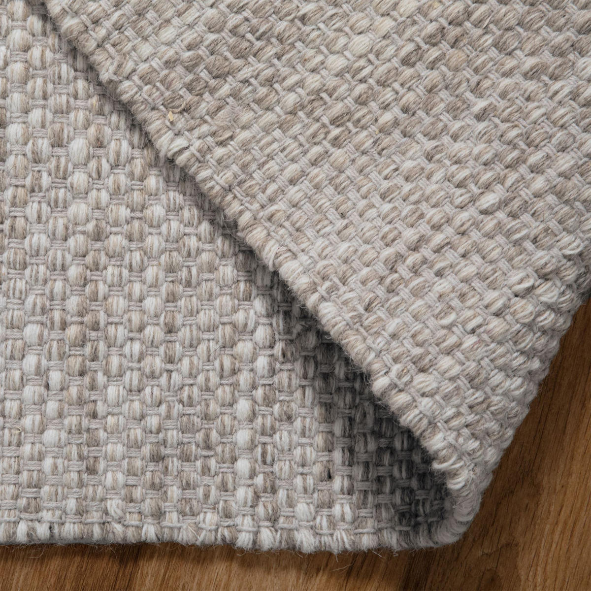 HANDWEB Teppich Berlin 200/300 cm - Grau, Naturmaterialien (200/300cm) - Steffensmeier