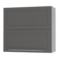 KÜCHENHÄNGESCHRANK Kvantum W8B/80 Graphit Matt / Grau Matt 80 / 32,5 / 72cm - Graphitfarben/Grau, Holz/Holzwerkstoff (80/72/32.5cm) - Feldmann-Wohnen