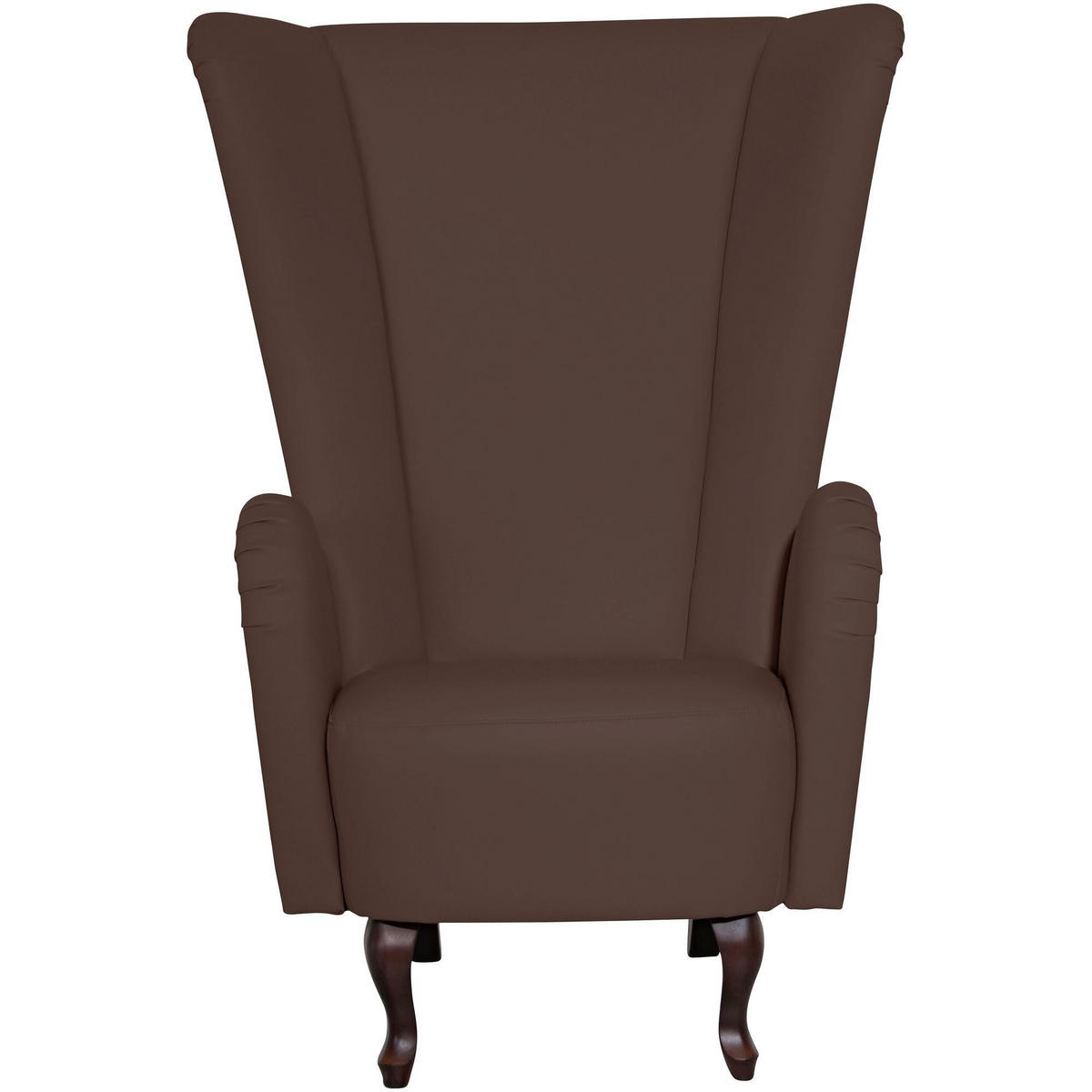 HOCHLEHNSESSEL Kailey Bezug Kunstleder Buche nussbaum dunkel / braun - Braun, Kunststoff (96/122/89cm) - 58aufmkessel