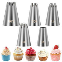 SPRITZTÜLLEN Set 5 Stück Edelstahl - Silberfarben, Metall (3/1.7/5cm)