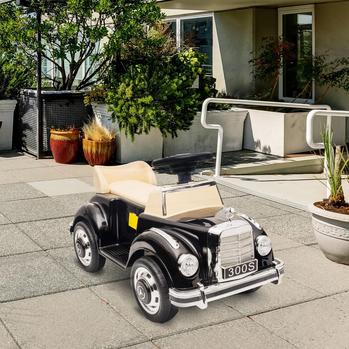 KINDER RUTSCHAUTO, Schwarz, Kunststoff+ Metall - Schwarz, Metall (77.5/41.5/45cm) - AIYAPLAY