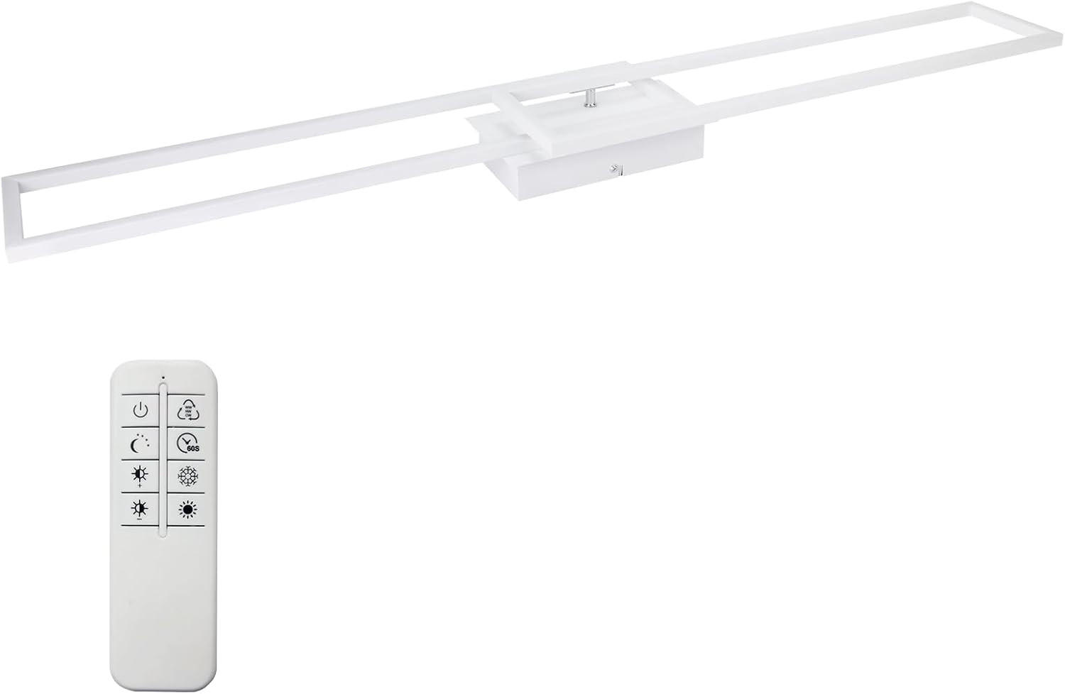 LED-DECKENLEUCHTE Ragnor 102.5/18.5/7.3 cm - Weiß, Metall (102.5/18.5/7.3cm) - ZMH