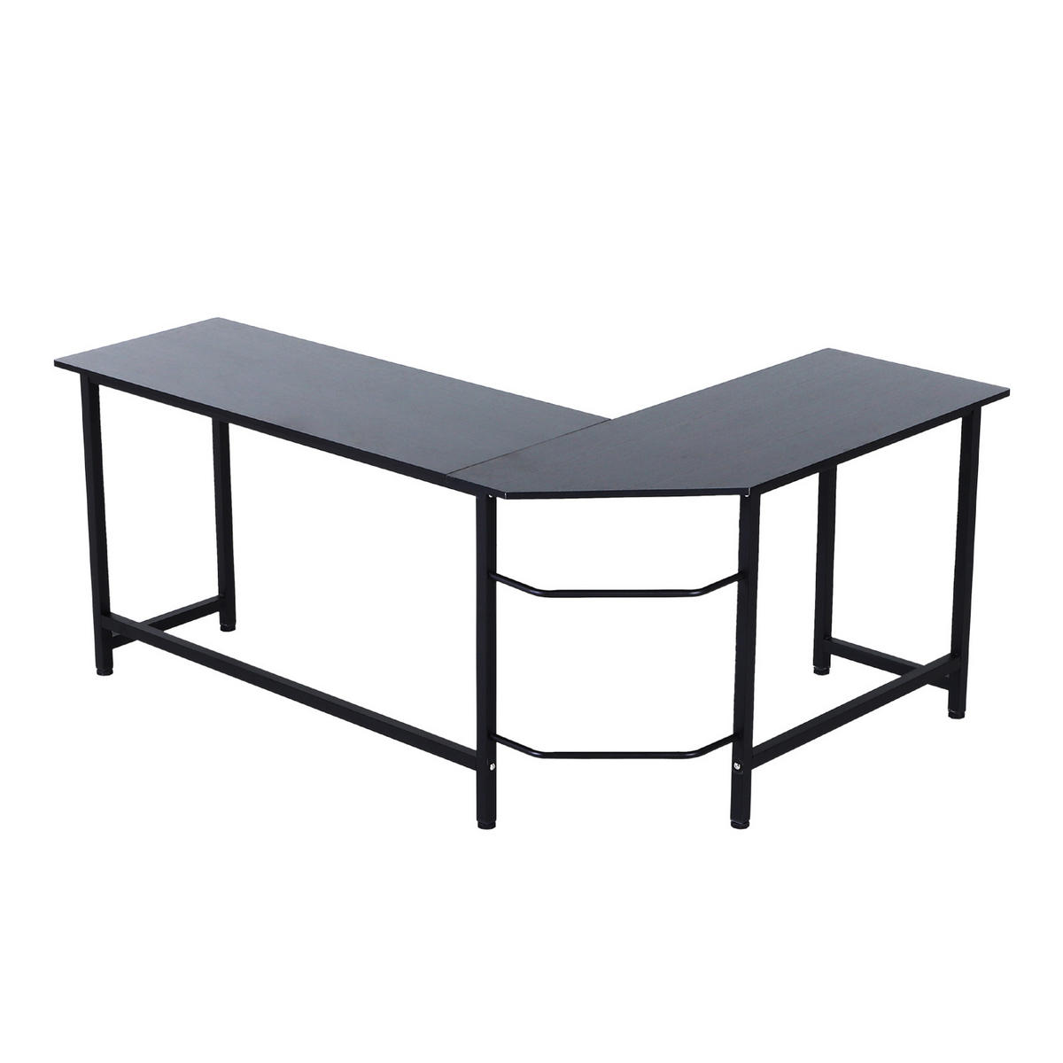 ECKSCHREIBTISCH Schwarz 1 Stück - Schwarz, Holzwerkstoff (168/120/75cm) - GiPP