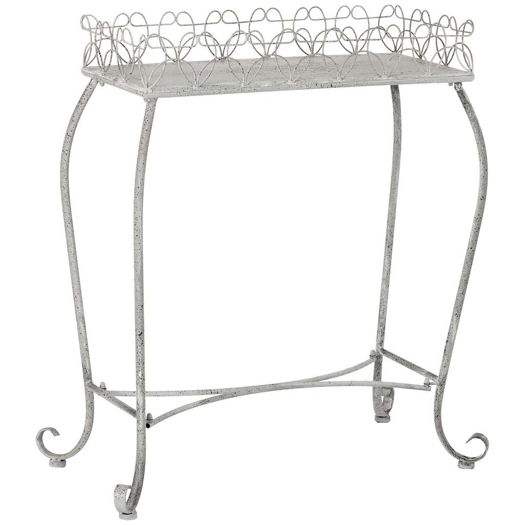 KONSOLENTISCH aus Metall, 77x38x84cm - Grau, Metall (38.1/76.84/84.46cm) - Wanderlust