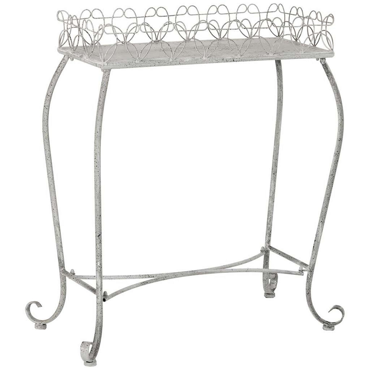 KONSOLENTISCH aus Metall, 77x38x84cm - Grau, Metall (38.1/76.84/84.46cm) - Wanderlust