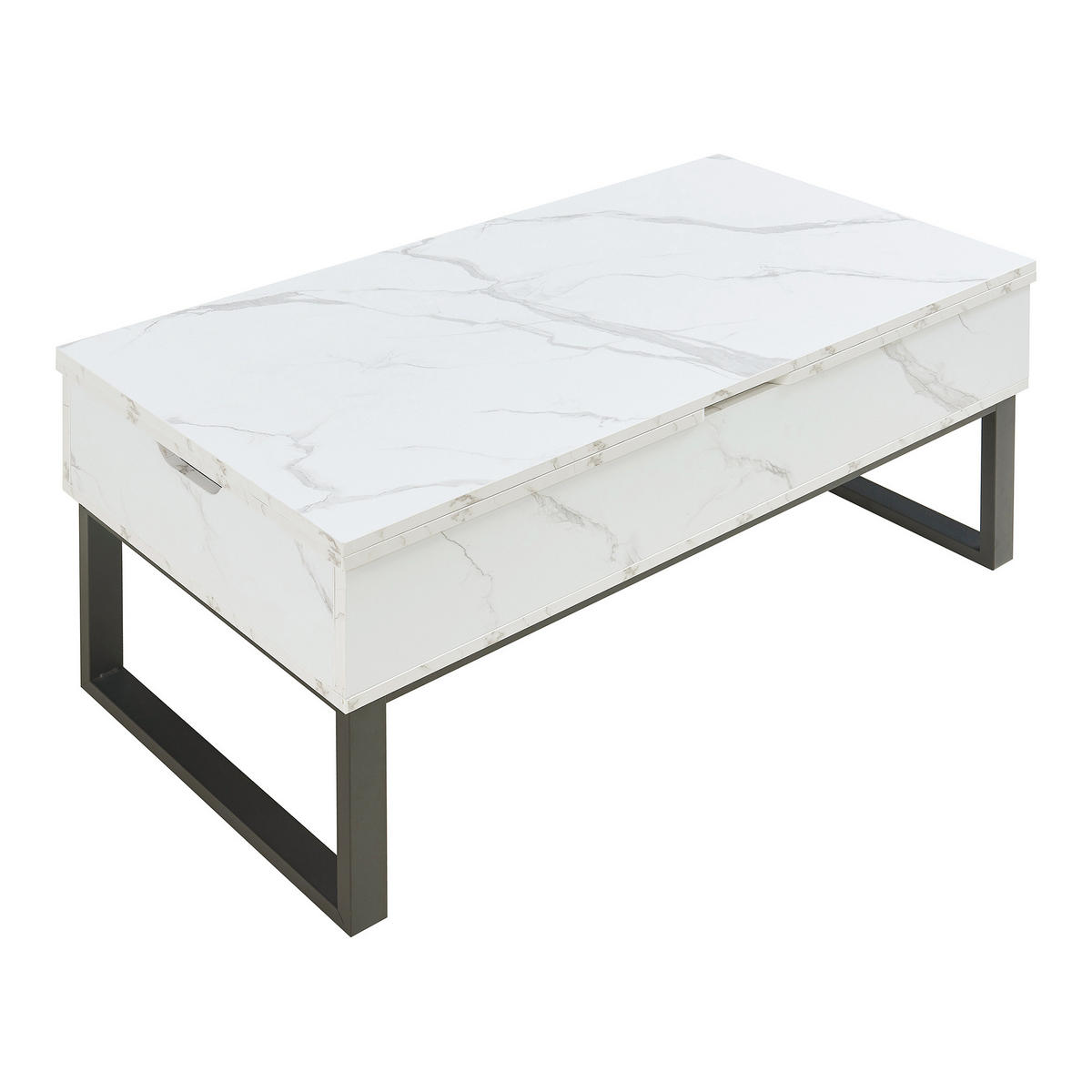 COUCHTISCH Rauli 100/50/47 cm - Weiß, Holzwerkstoff/Metall (50/100/47cm) - [en.casa]