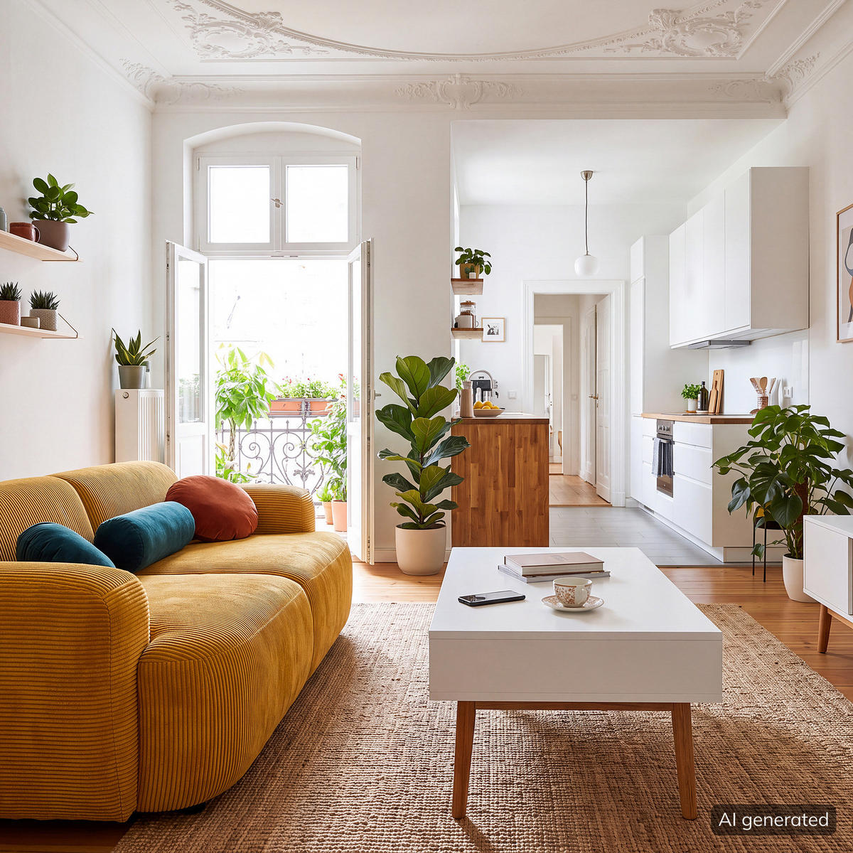 COUCHTISCH mit 2 Schubladen - Weiß / Eiche - Eichefarben/Weiß, Eichenholz/Holz (60/100/45cm) - home24