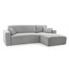 ECKSOFA L Form Catea Hellgrau 279/145/84 cm Rechts mit Schlaffunktion - Hellgrau/Schwarz, Kunststoff/Textil (279/145cm) - AX Living