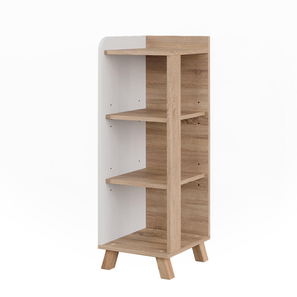 MIDISKÅP Karen Sonoma/Vit 30x90 cm med 4 hyllplan Sonoma ek, Vit 90/30/35 cm