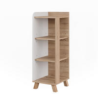 MIDISCHRANK Karen Sonoma/Weiß 30 x 90 cm mit 4 Ablagen - Weiß/Sonoma Eiche, Holzwerkstoff (30/90/35cm) - Vicco