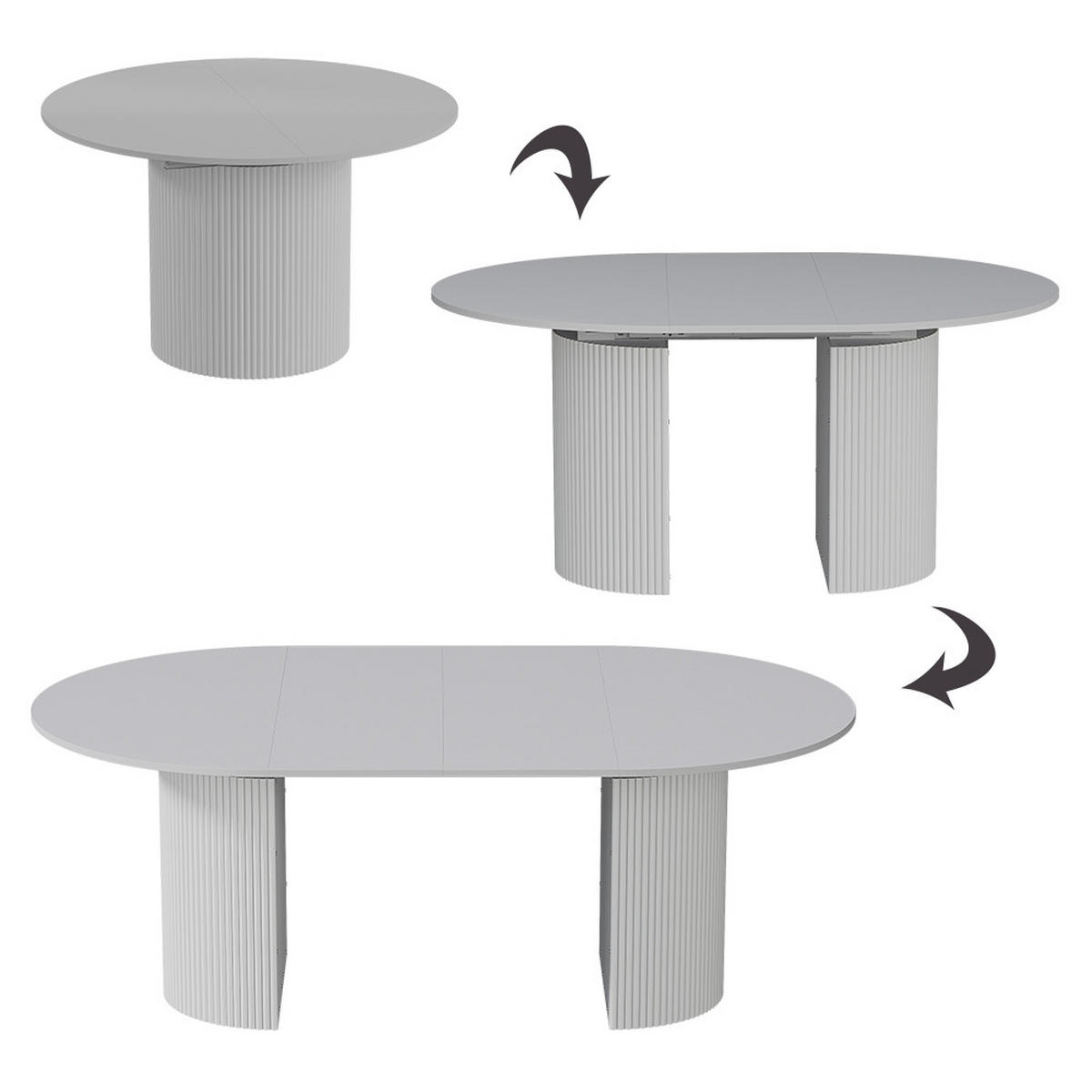 JÍDELNÍ STŮL Calero Bílá - bílá, kompozitní dřevo (60/120/76cm) - Vicco